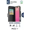 Cellularline Book Agenda – custodia a libro in effetto pelle con chiusura magnetica per iPhone 17