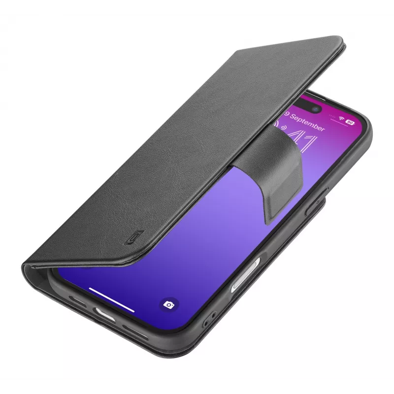 Cellularline Book Agenda – iPhone 17 Pro custodia a libro in effetto pelle con chiusura magnetica