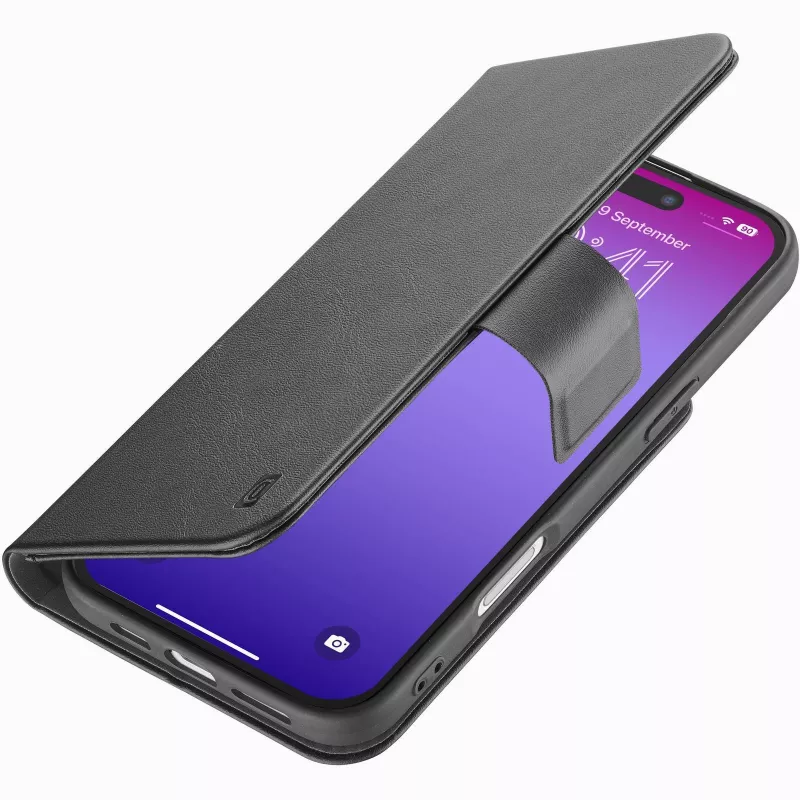 Cellularline Book Agenda – iPhone 17 Pro custodia a libro in effetto pelle con chiusura magnetica