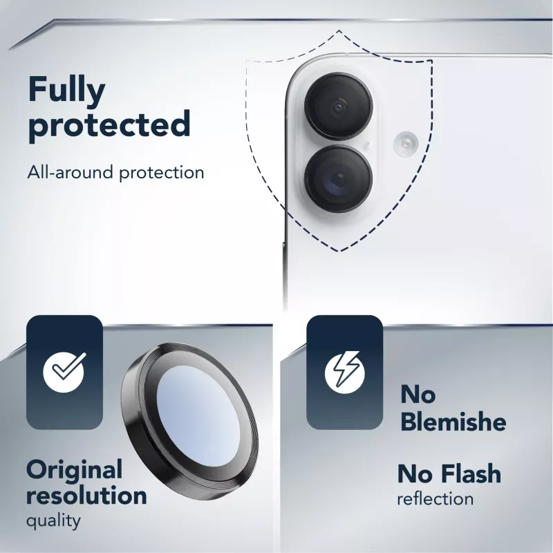 Cellularline anello lente fotocamera - iPhone 17 vetro temperato per protezione fotocamera