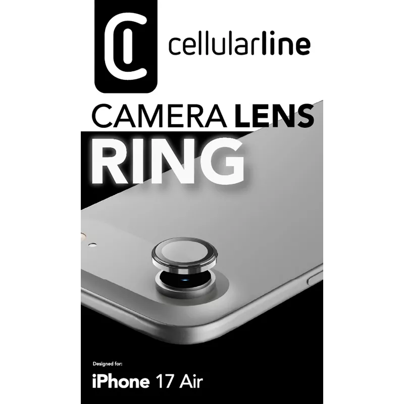 Cellularline Camera Lens Ring - iPhone Air vetro temperato per protezione fotocamera