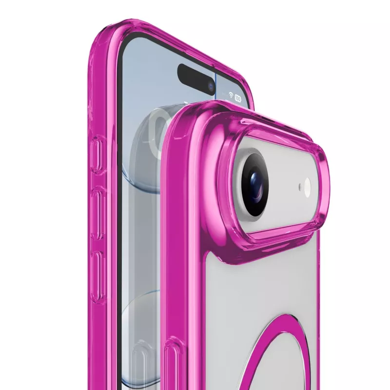 Cellularline Iconic Mag - iPhone Air custodia trasparente con bordi colorati, compatibile con l'ecosistema MagSafe