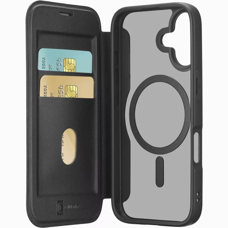 Cellularline Daily Mag - iPhone 17 cover a libro con retro rigido semitrasparente, compatibile con l'ecosistema MagSafe®
