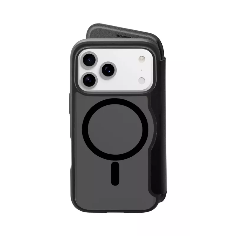 Cellularline Daily Mag - iPhone 17 Pro cover a libro con retro rigido semitrasparente, compatibile con ecosistema MagSafe®