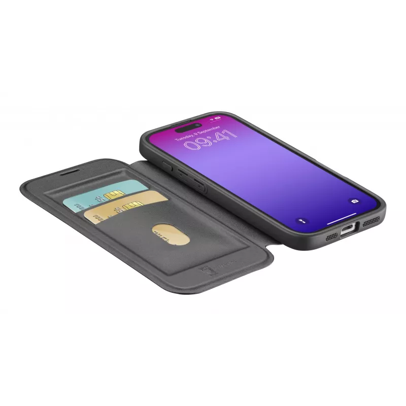 Cellularline Daily Mag - iPhone 17 Pro cover a libro con retro rigido semitrasparente, compatibile con ecosistema MagSafe®