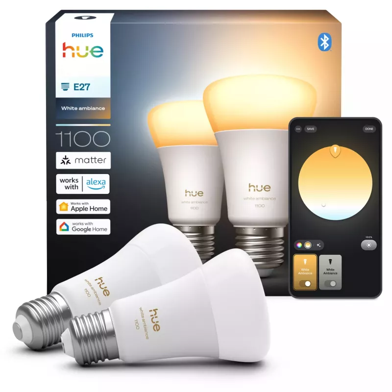 Philips Hue White ambience A60 – E27 lampadina smart – 1100