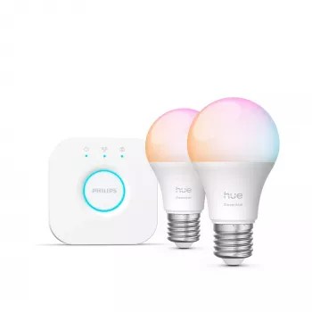 Philips Hue White and colour ambience Essential Starter-Kit: 2 lampade smart E27 (806 lm)