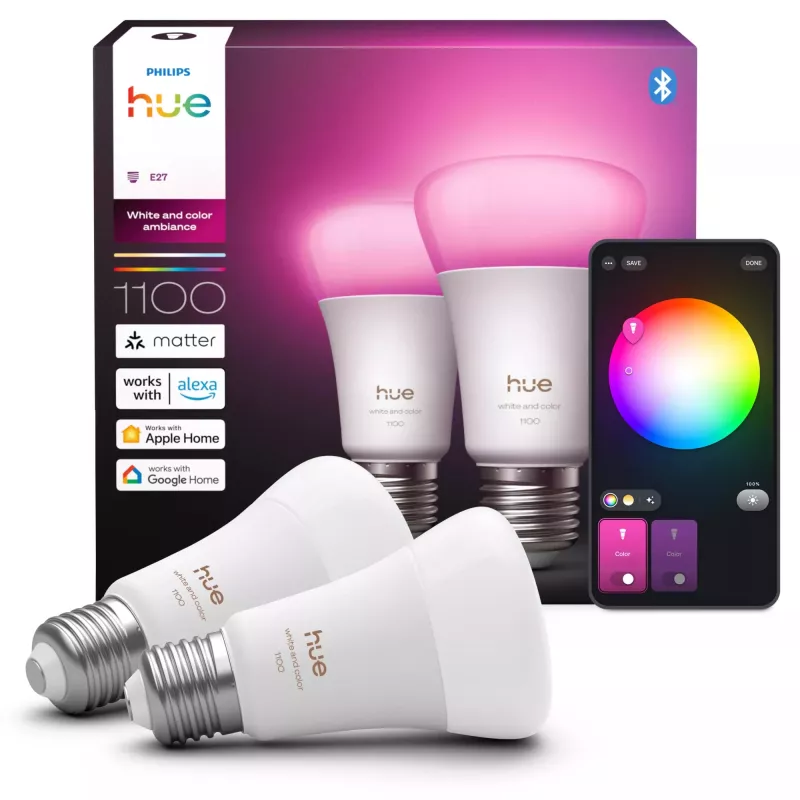 Philips Hue White and colour ambience A60 – E27 lampadina smart – 1100