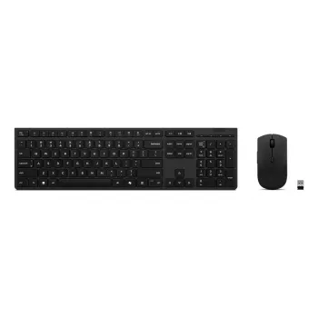 Set tastiera e mouse Lenovo 4X31R64328 — Full-Size (100%), RF Wireless + Bluetooth, layout tedesco, nero