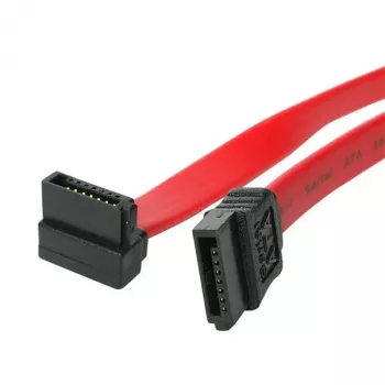 StarTech.com 24in SATA to Right Angle SATA Serial ATA Cable, 0.609 m, SATA III, SATA 7-pin, SATA 7-pin, Female/Female, Red