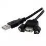 StarTech.com cavo USB A a A per montaggio a pannello 1 ft - F/M
