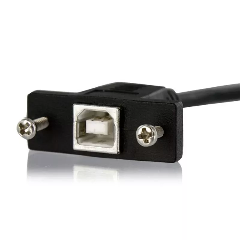StarTech.com Cavo USB da pannello B a B da 3 ft - F/M, 0,91 m, USB B, USB B, USB 2.0, 0,48 Gbit/s, nero