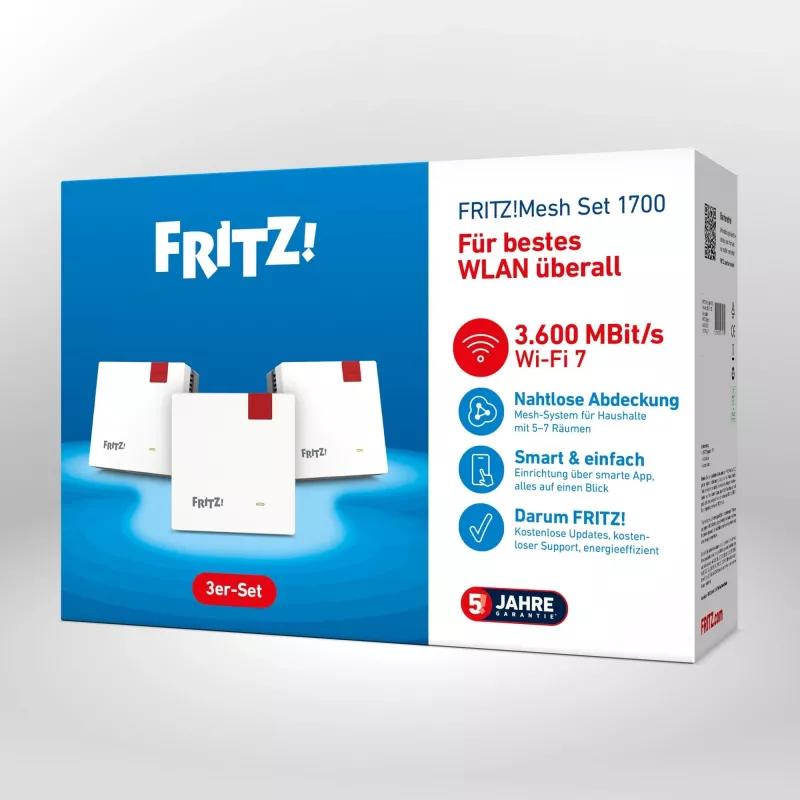 Mesh-Set 20003133 Sistema Mesh Wi-Fi dual band (2,4 GHz / 5 GHz) Wi-Fi 7 (802.11be) bianco 1 interno