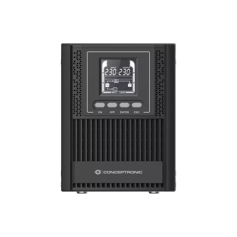 Conceptronic ZEUS52ES1K 1000VA 900W UPS online tower, Schuko