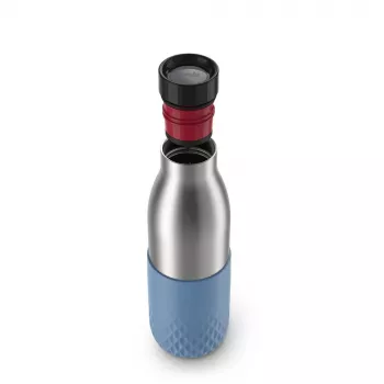 EMSA Bludrop Sleeve N3110700 borraccia fitness, sport 500 ml acciaio inox blu, acciaio inox