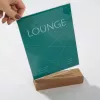 Portacartellini Sigel TA252 A6 acrilico legno marrone trasparente