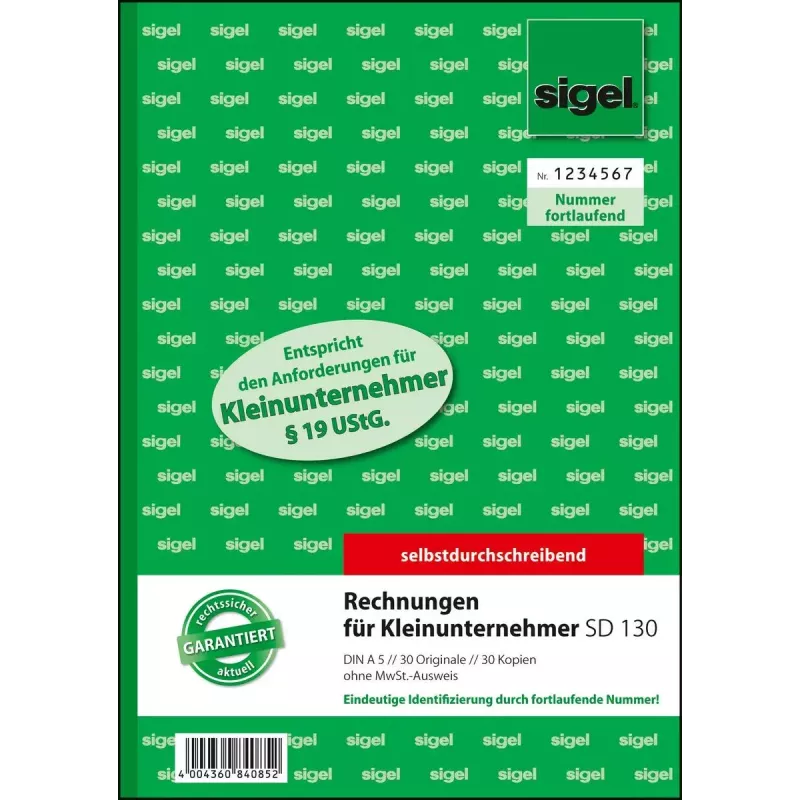 Modulo commerciale Sigel SD130 A5 bianco giallo 60 fogli
