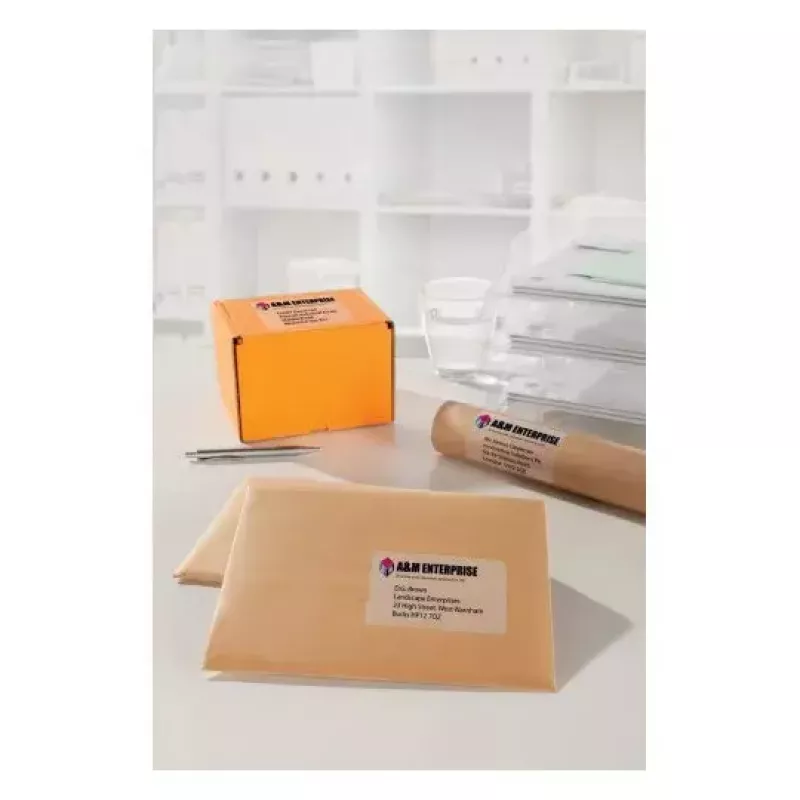 Etichetta adesiva Avery J4722-25 rettangolo arrotondato trasparente