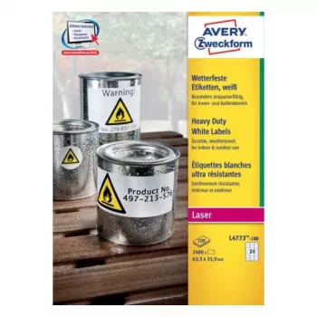 Etichetta adesiva Avery L4773-100 rettangolo arrotondato