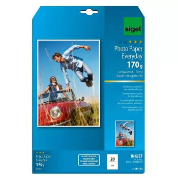 Carta per stampanti A4 Sigel IP713 Gloss 20 fogli bianco