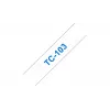 Brother TC-103 Nastro per etichettatura blu su trasparente