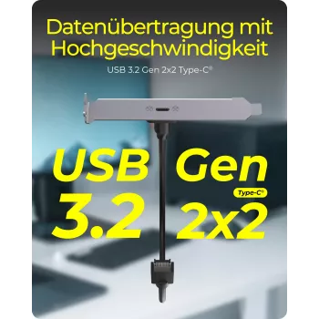 ICY BOX pannello posteriore USB Type-C con connettore interno USB Type-E