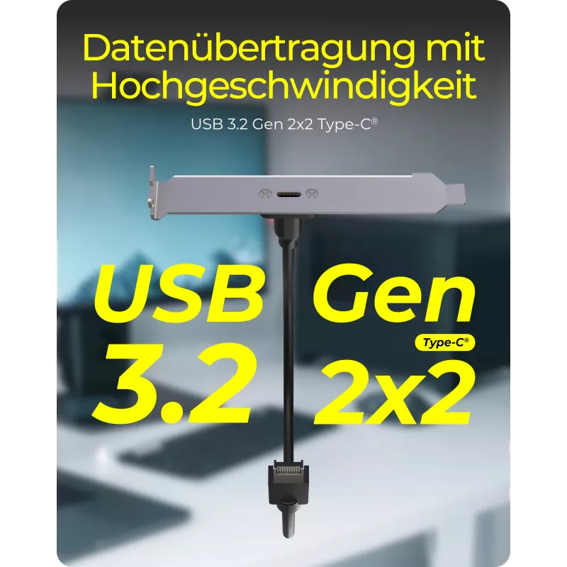 ICY BOX pannello posteriore USB Type-C con connettore interno USB Type-E