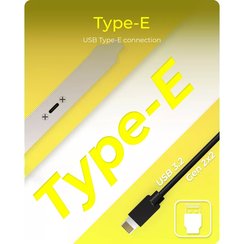ICY BOX pannello posteriore USB Type-C con connettore interno USB Type-E