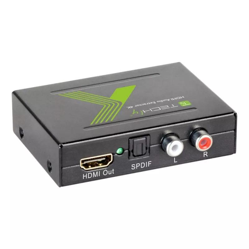 Techly estrattore audio HDMI SPDIF + RCA R/L IDATA HDMI-EA, 5 V, 77 mm, 64 mm, 23 mm, 351 g