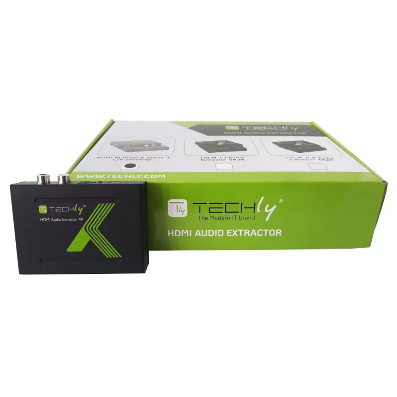 Techly estrattore audio HDMI SPDIF + RCA R/L IDATA HDMI-EA, 5 V, 77 mm, 64 mm, 23 mm, 351 g