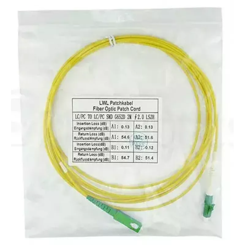 BlueOptics SFP2122BU5MM cavo in fibra ottica InfiniBand 5 m LC SC giallo