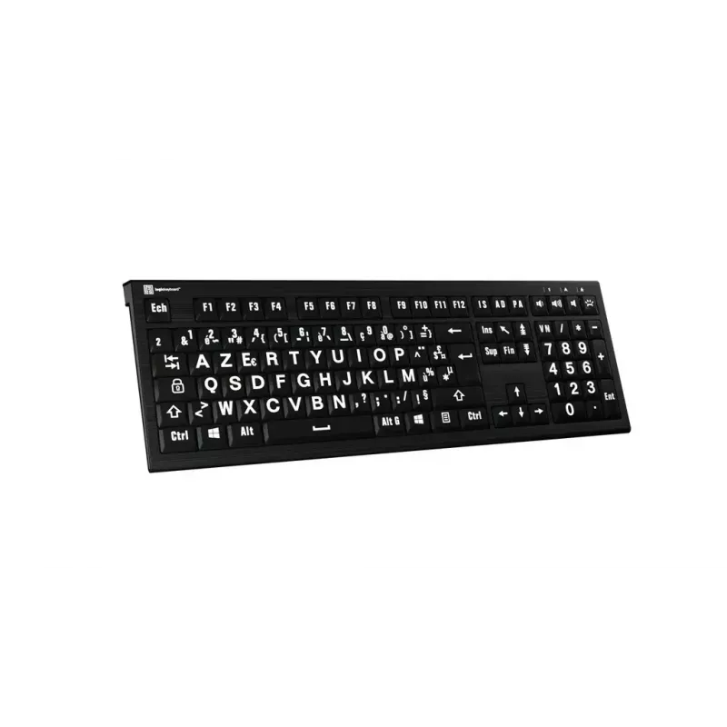 Tastiera Logickeyboard LKB-LPWB-A2PC-FR universale USB AZERTY francese nero
