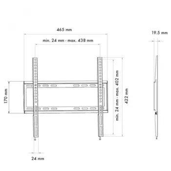 Supporto da parete Schwaiger LWHF5535 513 Nero