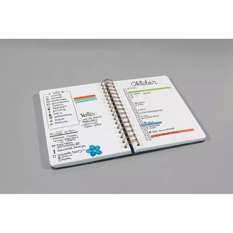 Quaderno per appunti Sigel JN603 A5 240 fogli nero blu