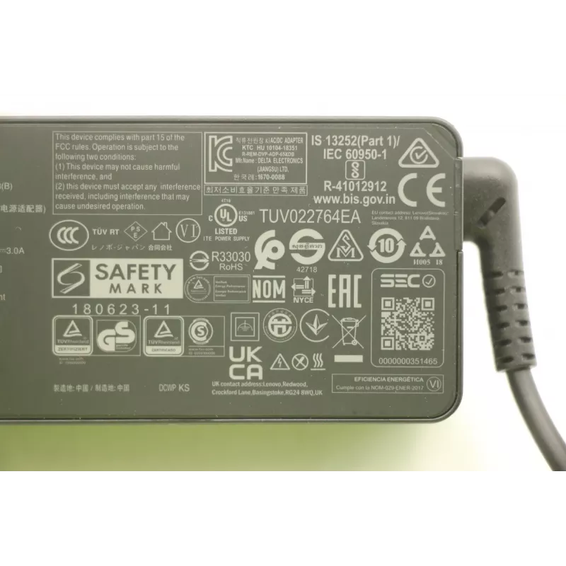 Lenovo 5A10W86202 alimentatore per interni 65 W nero