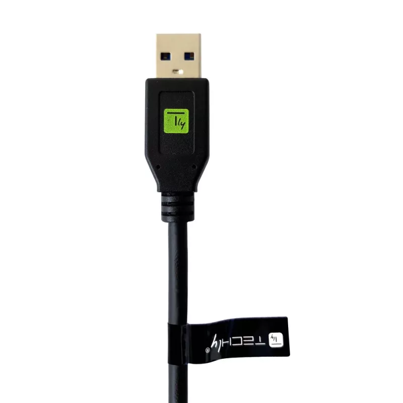 Techly ICOC MUSB312-CMAM05T Cavo USB USB 3.2 Gen 1 (3.1 Gen 1) 0,5 m USB A USB C Nero