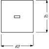 Placca a parete/copri interruttore Busch-Jaeger 1751-0-2814 bianco, 63×63 mm