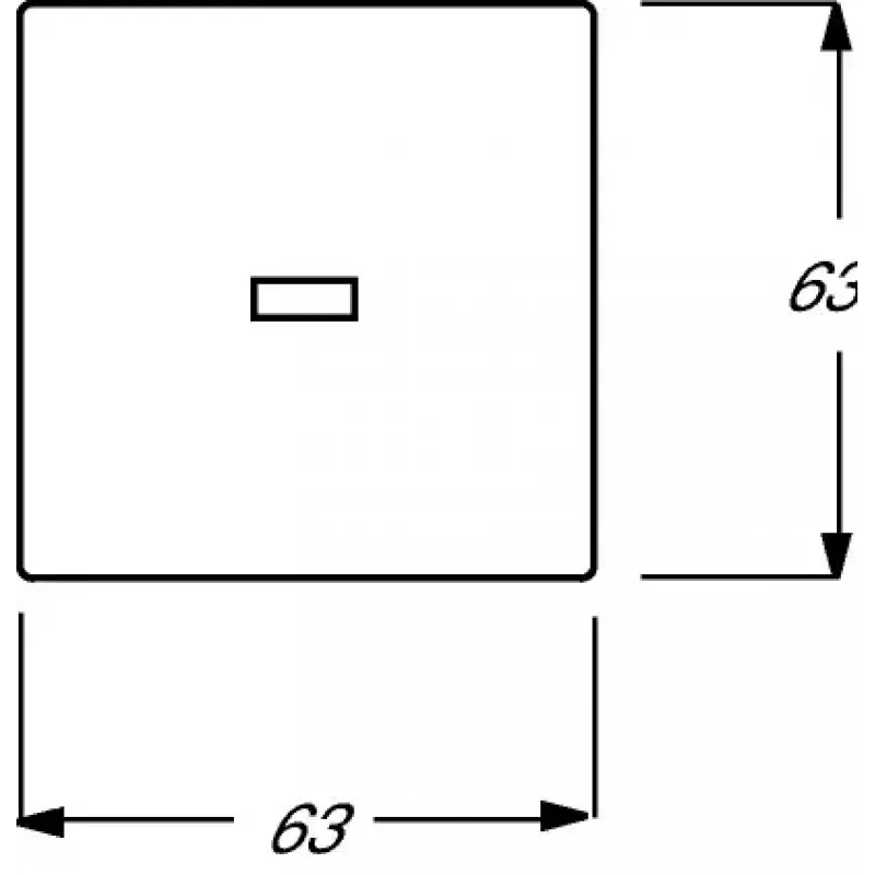 Placca a parete/copri interruttore Busch-Jaeger 1751-0-2814 bianco, 63×63 mm