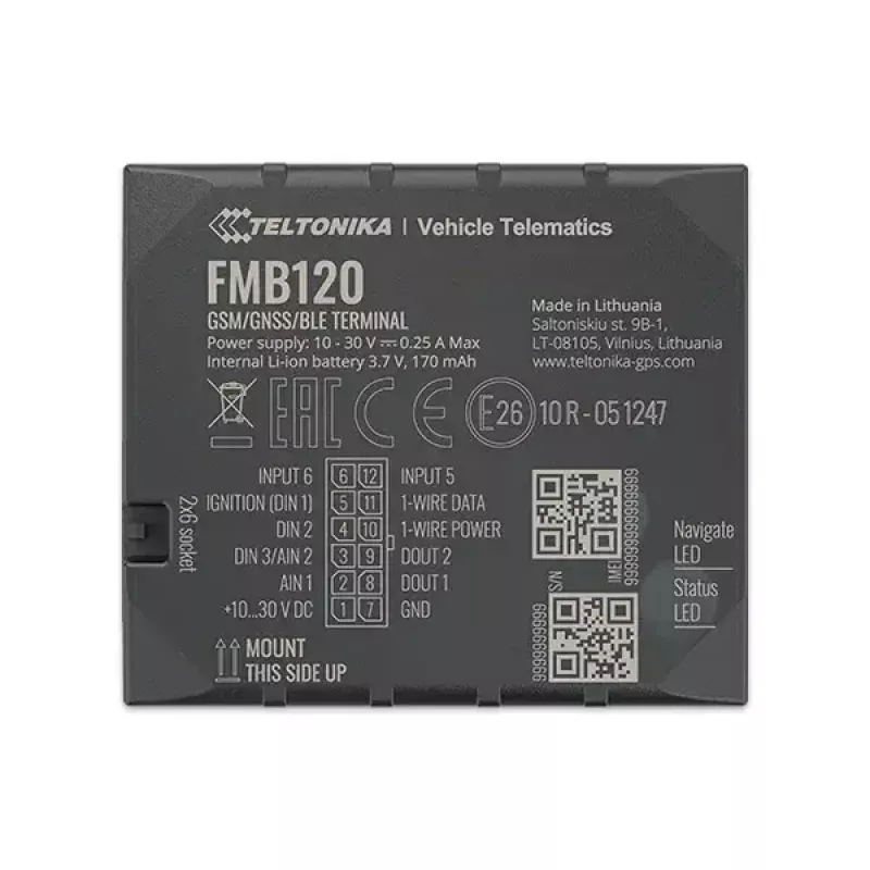 Teltonika FMB120 auto nero tracker GPS antipolvere
