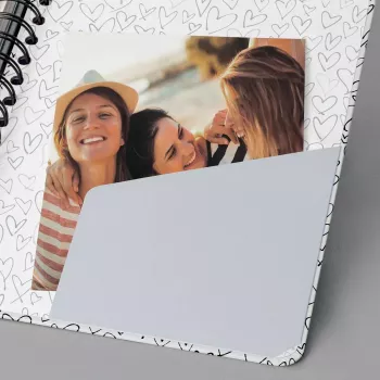 Quaderno Sigel Jolie JN621 A5 120 fogli a punti nero arancione rosa bianco