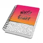 Quaderno Sigel Jolie JN621 A5 120 fogli a punti nero arancione rosa bianco