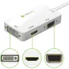 Techly adattatore 3 in 1 Mini DisplayPort (Thunderbolt) a HDMI / DVI / VGA IADAP MDP-COMBOF12