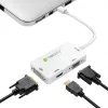 Techly adattatore 3 in 1 Mini DisplayPort (Thunderbolt) a HDMI / DVI / VGA IADAP MDP-COMBOF12