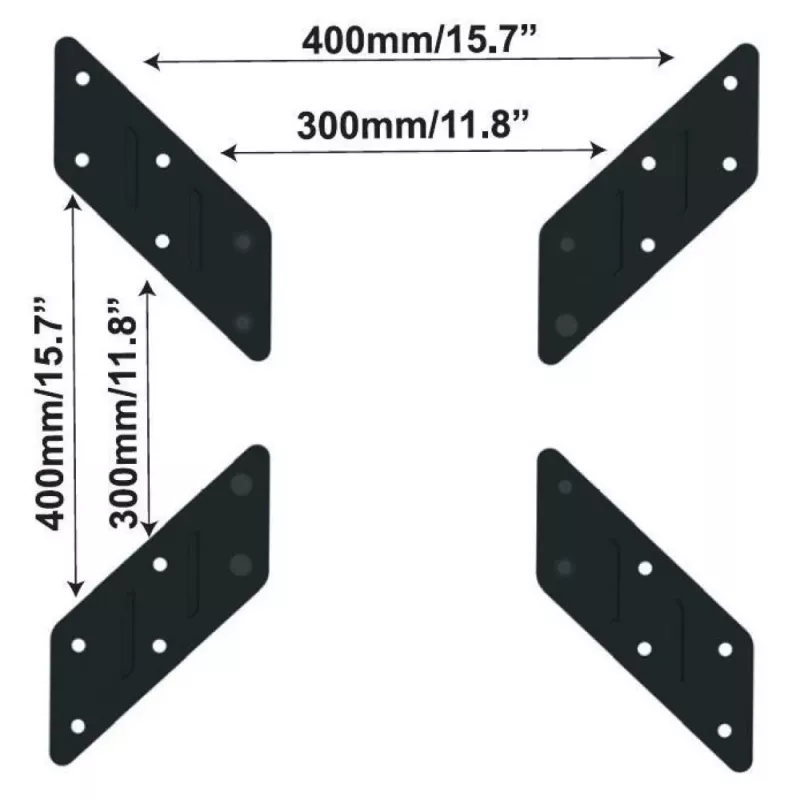 Techly adattatore universale per VESA 200x200 fino a 400x400 nero ICA-LCD G11A