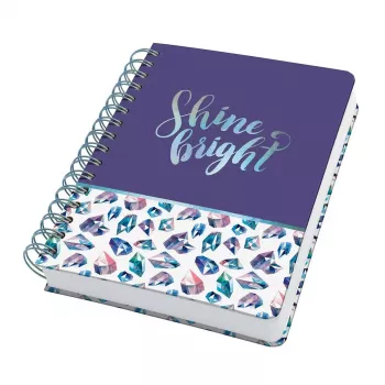 Quaderno per appunti Sigel Jolie JN617 A5 120 fogli blu verde rosa viola bianco