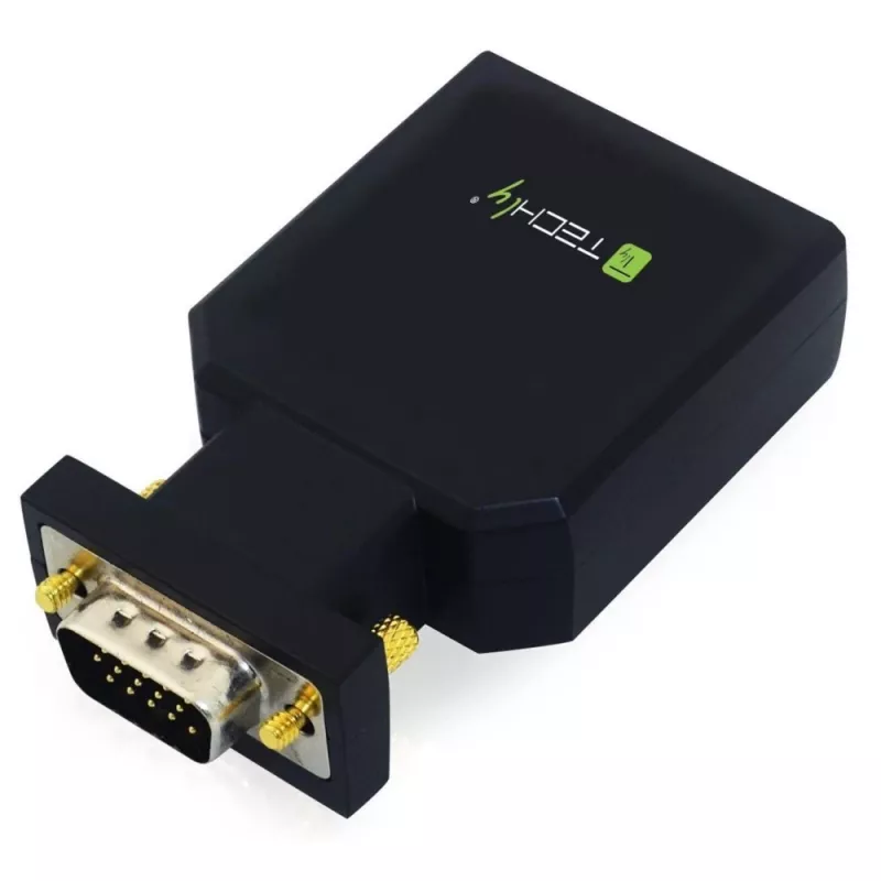 Techly mini convertitore VGA e audio a HDMI IDATA VGA-HDMINI