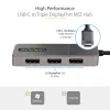 StarTech.com adattatore multi-monitor USB-C a 3 porte, hub MST da USB Type-C a 3x DisplayPort 1.4, extender/splitter per display laptop triple 4K 60Hz, HDR, cavo integrato extra-long - solo Windows