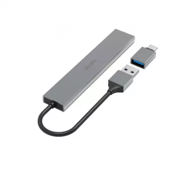 Hama 00200141 hub di interfaccia USB 3.2 Gen 1 (3.1 Gen 1) Type-A 5000 Mbit/s grigio