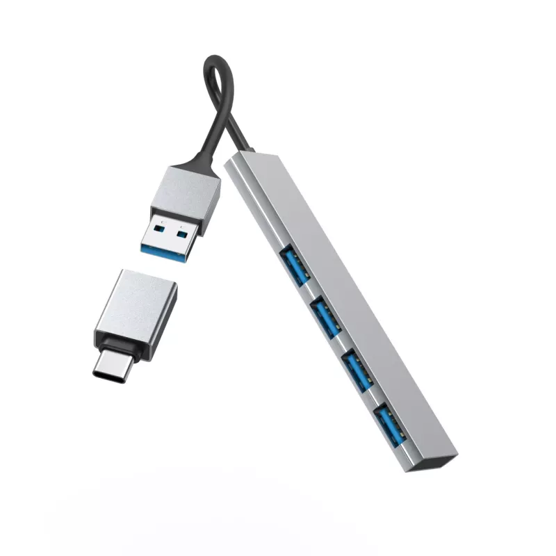 Hama 00200141 hub di interfaccia USB 3.2 Gen 1 (3.1 Gen 1) Type-A 5000 Mbit/s grigio