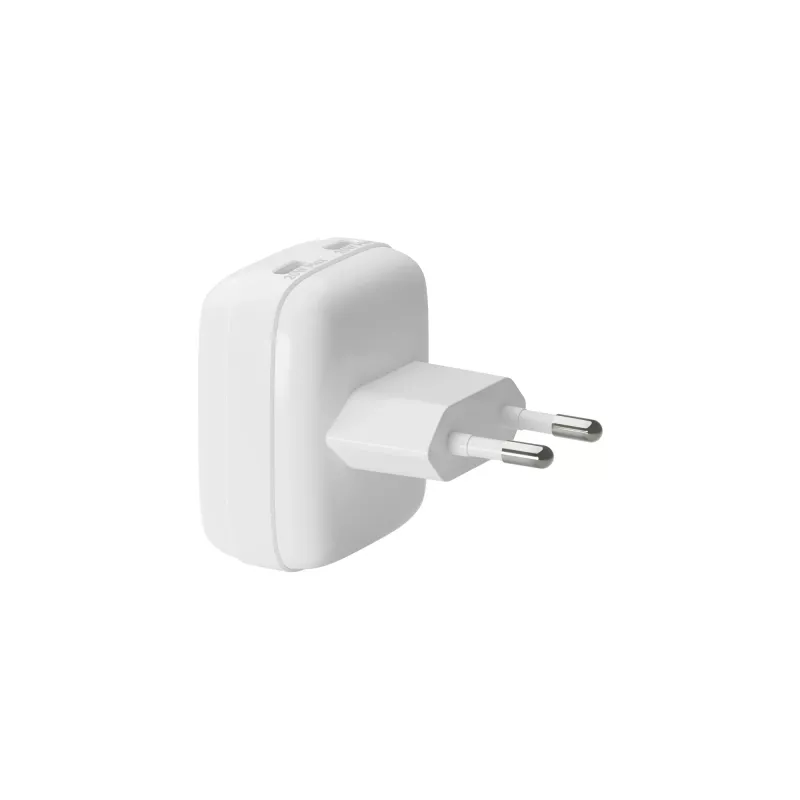 Caricabatterie da parete d bramante re-charge Pro EU piatto 2×USB-C 20W bianco (per interni)